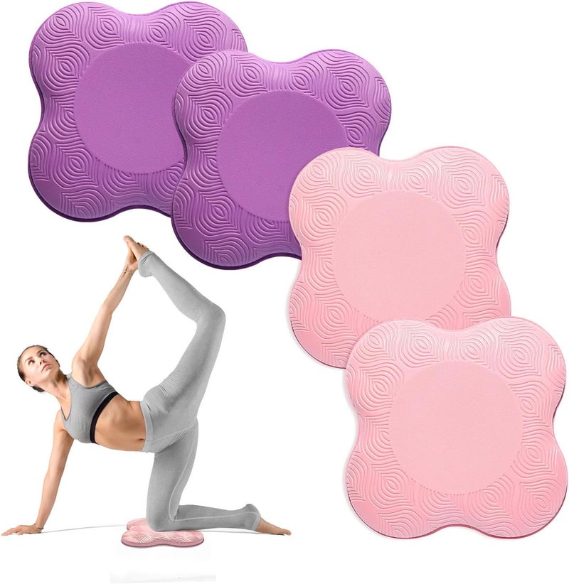 MBKHFLL 2 Packs Yoga Knee & Elbow Cushions - Extra Thick Foam for Knees, Elbows, Wrists, Hands & Head - Pilates & Kneeling Pads - Support Foam Pads for Women & Men - Image 1